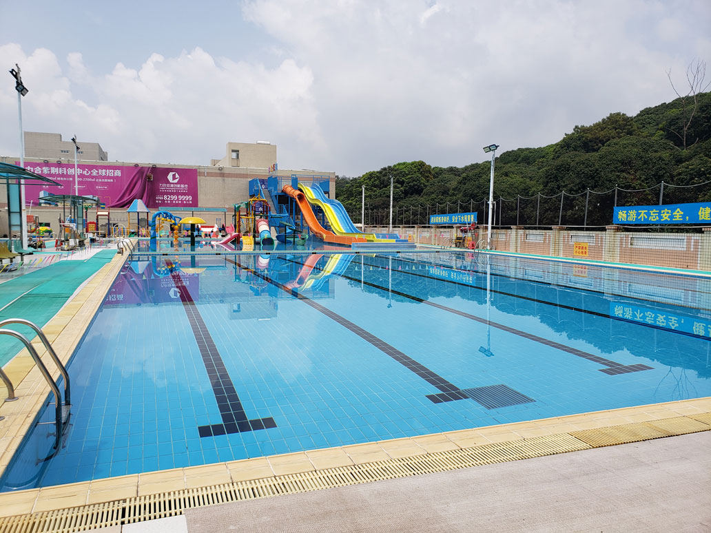 新健力清溪分館體育中心2020年水上樂(lè)園園區(qū)升級(jí)改造工程由廣州昊至泉集團(tuán)承接,目前正加大施工力度！